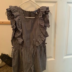 Blue and white romper message me if you’re interested